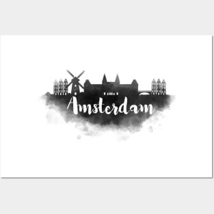 Amsterdam watercolor Posters and Art